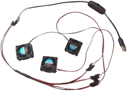 USB Cooling Fan Remote Control Antifog Kit Portable Helmet (Quad #2+Controller)