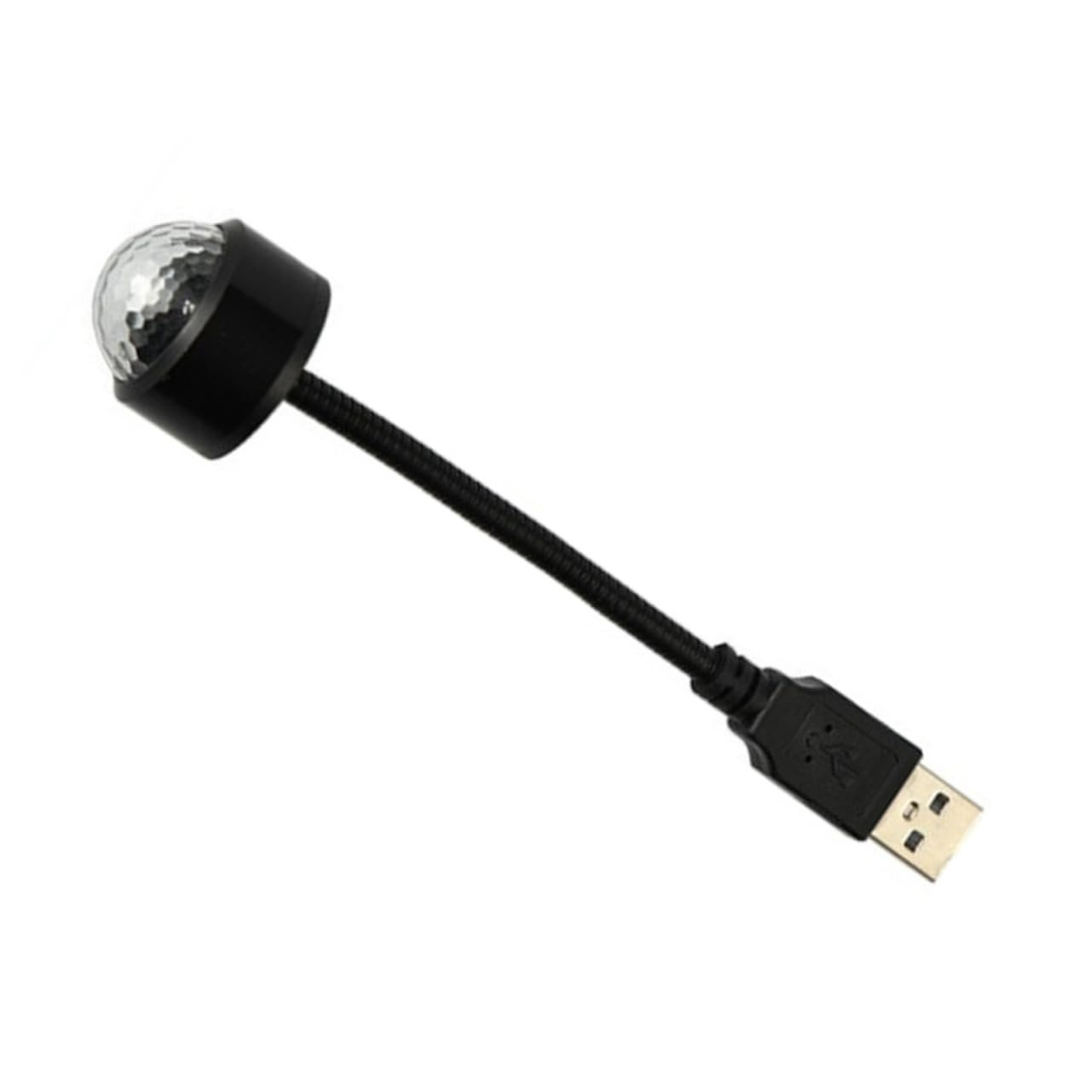 HEALLILY 3pcs Voice-Activated Car Atmosphere Lamp USB Disco Light Multi-Angle Rotation Sound Activated Music Rhythm for Parties Material Color-Changing Led Light Strip