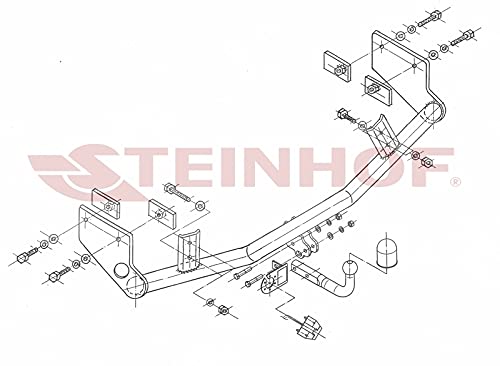 Pacco Gancio traino fisso per Mazda 6 Station wagon 18- e un e-kit uni