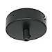 Produktbild Anschlussdose Schwarz Metall im Set mit Zubehör ø 80x25mm Verteilerbaldachin Aufputzdose Verteilerdose mit Zugentlastung Decken-Baldachin für Pendel-Lampen und Hänge-Leuchten