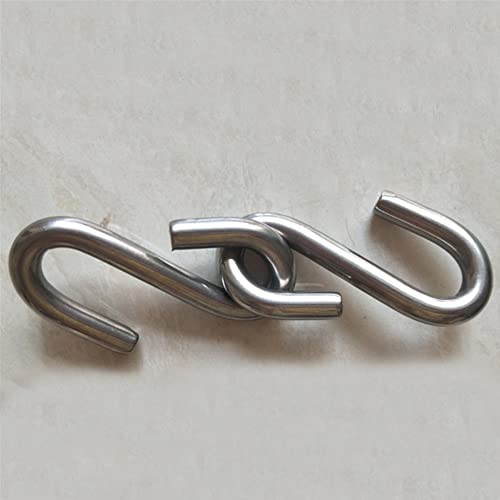 SYDARSYN 5 Pieces Stainless Steel S Hooks Heavy Duty Hammock S Hooks Utility Hanging Hooks for Garden Yard Swing Seat Hammock Chair Hardware - Image 2