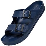 Verstellbare Metallschnallen, bequem und elegant. Sie können bequem an Ihre Fußbreite angepasst werden und hinterlassen keine Spuren an Ihren Füßen. Diese atmungsaktiven Strandpantoffeln halten die Füße erfrischend und bequem.