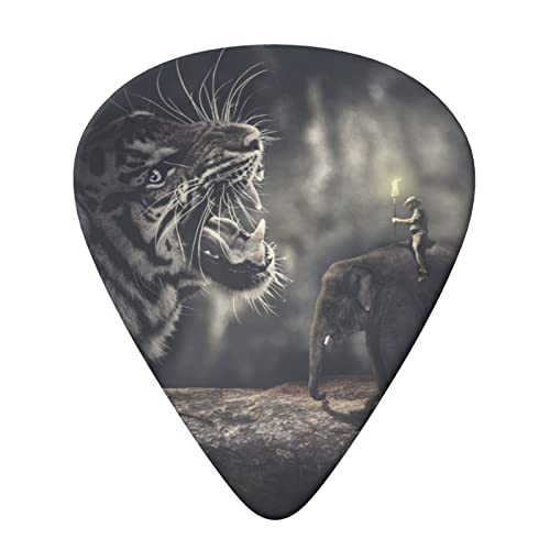 ASDTEHCY Lot de 6 médiators en celluloïd, tigre, éléphant, pour guitares acoustiques, électriques, basses ou ukulélé - Les Beatles, Paul McCartney, John Lennon, RIngo Starr, George Harrison ASDTEHCY Lot de 6 médiators en celluloïd, tigre, éléphant, pour guitares acoustiques, électriques, basses ou ukulélé – Image 4