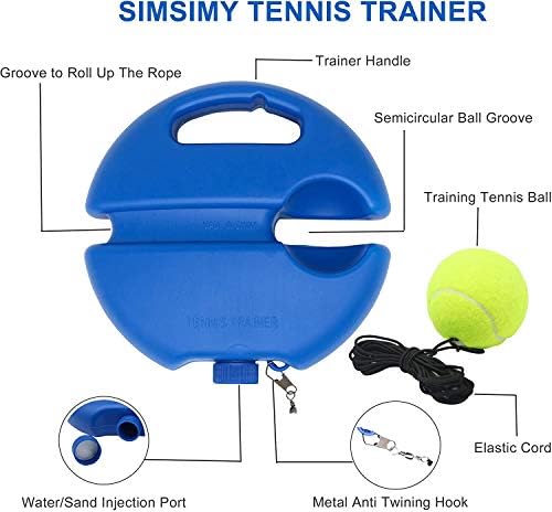 EEM Tennis Trainer, Solo Tennis Trainer, Rebounder Tennis Ball Practice Equipment, Tennis Trainer Ball with String, Tennis Training Tool