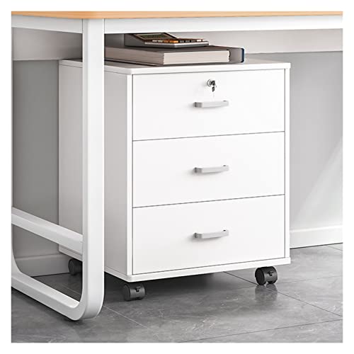 Archivador de oficina de madera con cerradura y llave, almacenamiento de archivos de gran capacidad para espacio de trabajo moderno (tamaño único)