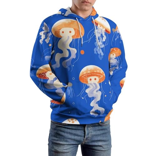 Sweat Meduse Cartoon à capuche original avec manches longues - 6