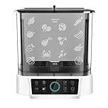 Samnuerly Fruit and Vegetable Washing Machine Automatic Ultrason Household Fruit and Vegetable Ozone Food Purifier,Black (Black) (White)