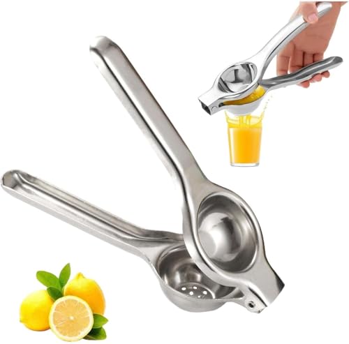 La Mejor Lista de Exprimidores manuales más recomendados. 41 Exprimidor de Limones, Exprimidor de Limon Manual Acero Inoxidable, Exprimcut de Limones de Metal Macizo, Exprimicut de Limas Con Diseño Ergonómico, Lemon Squeezer para Naranja,...