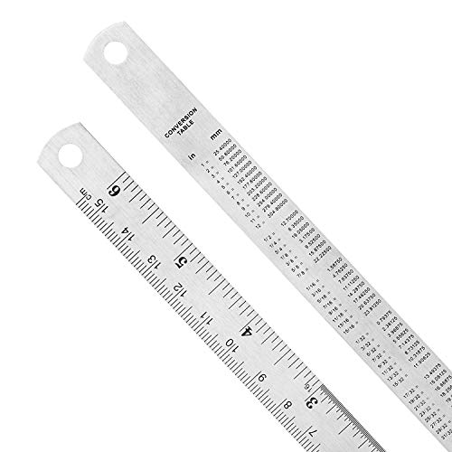 Amazon Basics 6-Inch Stainless Steel Ruler, 4-Pack #TOP2