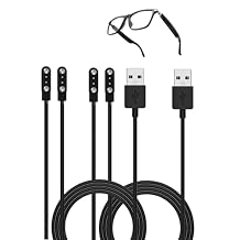 for Shovira AI Translation Smart Glasses Charger Cable, Magnetic Type-A Fast Charging Cord with Double-Port, Replacement Accessories 2-Pack