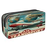 VAPOKF Federmäppchen, Federmäppchen, Schüler-Schreibwaren-Tasche für Teenager, Jungen, Mädchen, Schule, Bürobedarf – Flugzeugtransport