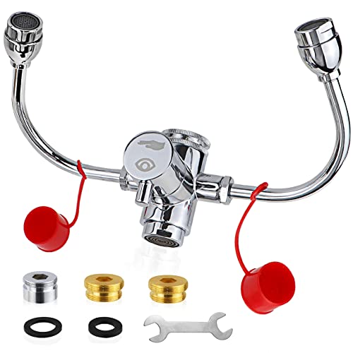 Eyewash Station, Faucet Eye Wash For Sink Attachment, 360°Rotation Eye Wash Station With Covers, Quick-Opening Eye Flush Shower Set Available For Lab, Factory, Office And Home. #TOP2