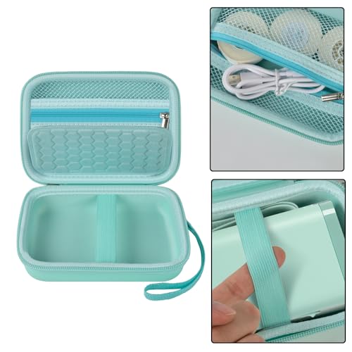 Image of Comecase Case Compatible with Nelko P21 / for Phomemo D30 D35 Label Maker Machine, for JADENS D11 / for SUPVAN Mini Labeler Sticker, Labler Maker Storage for Tape&Accessories - Green
