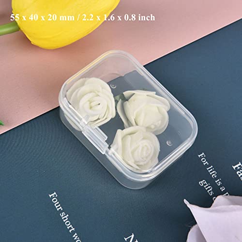 Image of 28 Pack Rectangular Mixed Sizes Clear Plastic Storage Containers | Hinged Lid, For Beads and Small Craft Items