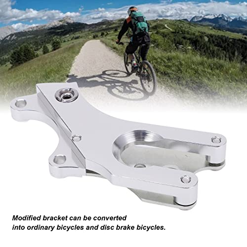 Bike Disc Brake Adapter Aluminum Alloy Bicycle Disc Brake Conversion Bicycle Brake Adapter Bicycle Brake Accessories Bike Disc Brake Adapter Converter Bike Modification Converter Frame Adapter(Silver) #TOP26