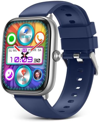 Smart Watch for Men Women (Answer/Make Calls), 2.06″ AMOLED Large Display, Full Touch Screen with Heart Rate Blood Oxygen Blood Pressure Sleep Monitor, IP68 Waterproof Smartwatch for Android iPhone