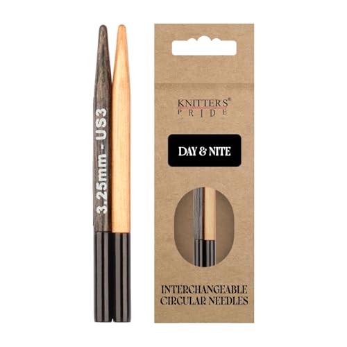 Image of Knitter's Pride Day & Nite Mini Interchangeable Circular Needles 2 inch inch (5cm) - US Size 3 (3.25mm)