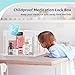 HOLYHY Medicine Lock Box for Safe Medication Storage, Large Refrigerator Lockable Storage Box for Kitchen Food Safe, Phone Jail iPad Tablet Lock Boxes for Kids Home/Office (Clear)