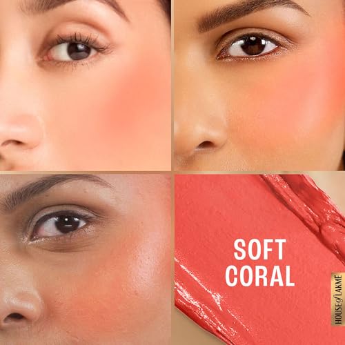 Image of Lakme 9 to 5 Powerplay Velvet Creme Blush - Soft Coral 9gm (Pack of 2)