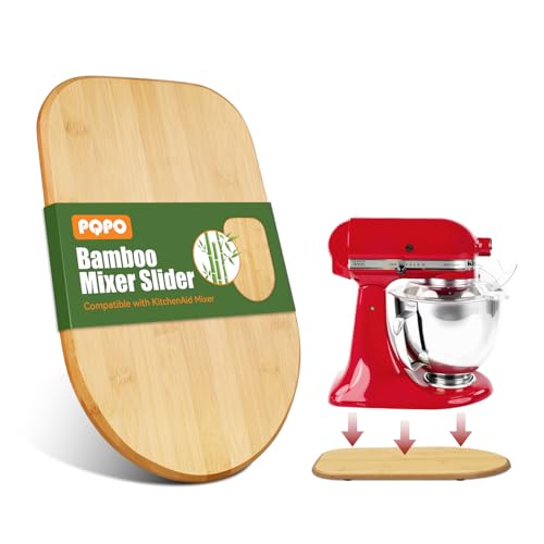 Bamboo Mixer Slider Compatible With Kitchenaid Stand Mixer,Easy-To-Move, Countertop-Protecting Mixer Accessories
