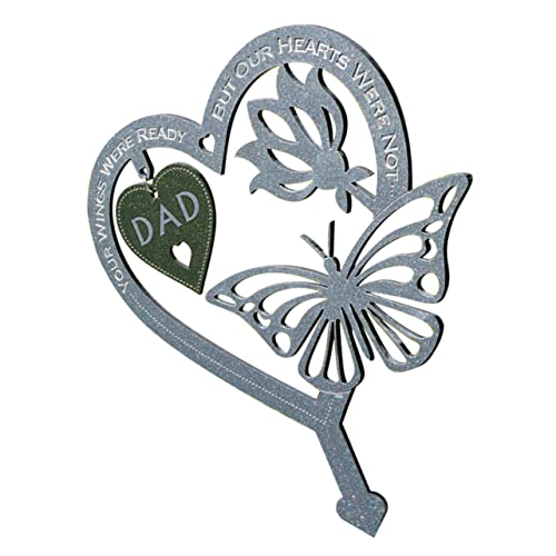 Toddmomy Piquet Commémoratif Métal Insecte pour Jardin Cimetière Décoration Solide Ancré Pelouse