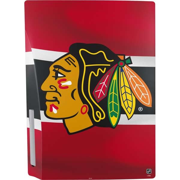 Skinit Decal Gaming Skin Compatible with PS5 Bundle - Officially Licensed NHL Chicago Blackhawks Jersey Design