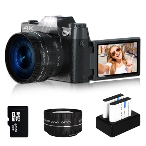 VISREFUR 4K Vlogging Camera for YouTube Digital Camera for Photography ...