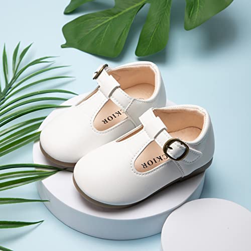 Girls Mary Jane Dress Flat Shoes School 𝐔niform T-Strap Ballet Flat Toddler Little Kid Performance Shoes Toddler Girl4