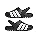 adidas Unisex-Adult Adilette Clog, Black/White/Black, 12