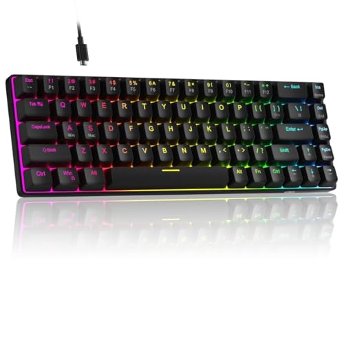 MageGee ラピッドトリガー キーボード | 68キー 英語配列 有線 RGB 60% サイズ | ゲーミングキーボード ラピッドトリガー | 磁気スイッチ メカニカルゲーミングキーボード | 超高速1.4mm作動 | 8000Hz ポーリングレート対応