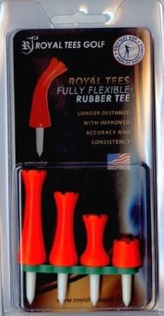 Review Royal Tees Flexible Rubber Golf Tees 4 ct Orange Review Royal Tees Flexible Rubber Golf Tees 4 ct Orange