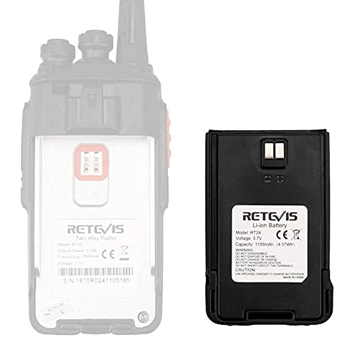 Retevis RT24 Funkgerät Akku Original Li-Ion Akku 3.7V 1100mAh für Retevis RT24 Walkie Talkies (1 STK.)
