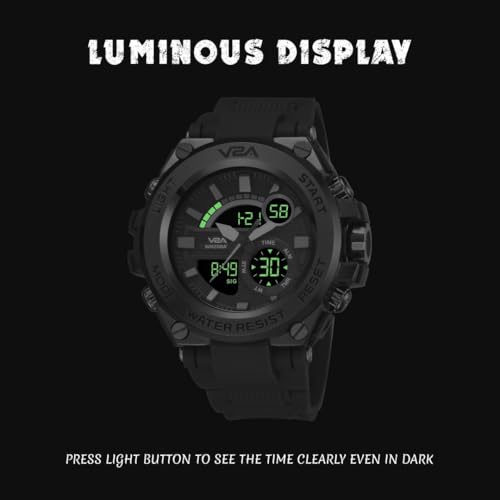 V2A Chronograph Analogue and Digital Sports Watch for Men, Watch for Men, Wrist Watch for Men, Mens Watch, Watch | Gift for Men