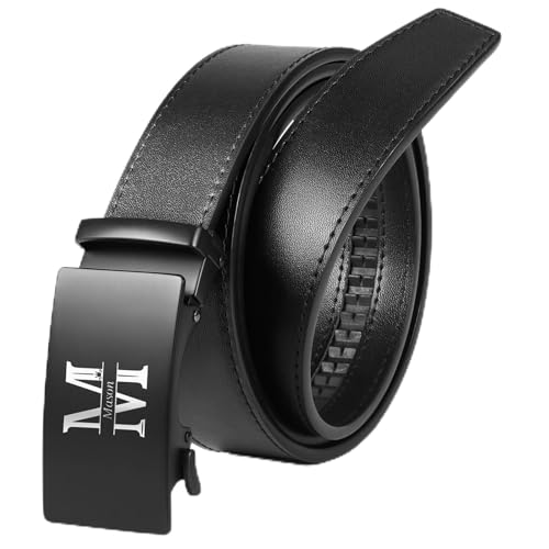 ENOMY Mens Belt, Personalized Belt for Men Custom Leather Ratchet Black Belt, Gifts for Brother Father Father's Day Birthdays