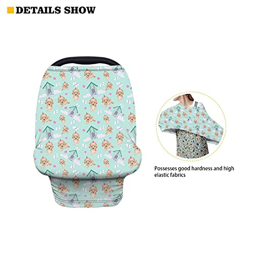 Image of Forchrinse Rooster Starry Bubble Earth Print Nursing Cover for Breastfeeding,Soft Stretchy Infant Car Seat Cover Carseat Canopy for Babies Girls Boys