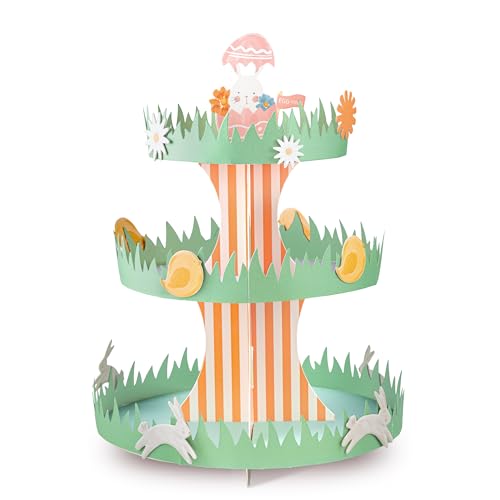 Cheerland Easter Bunny 3 Tier Cupcake Stand Rabbit...