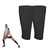 Schienbeinschoner Socken, Schienbeinschonerhalter, Schienbeinschoner, Schienbeinschoner Fußball, Wadenbandage, Kompressionsstutzen, Laufstrümpfe, mit Einstecktasche, für Jugend Erwachsene, Schwarz