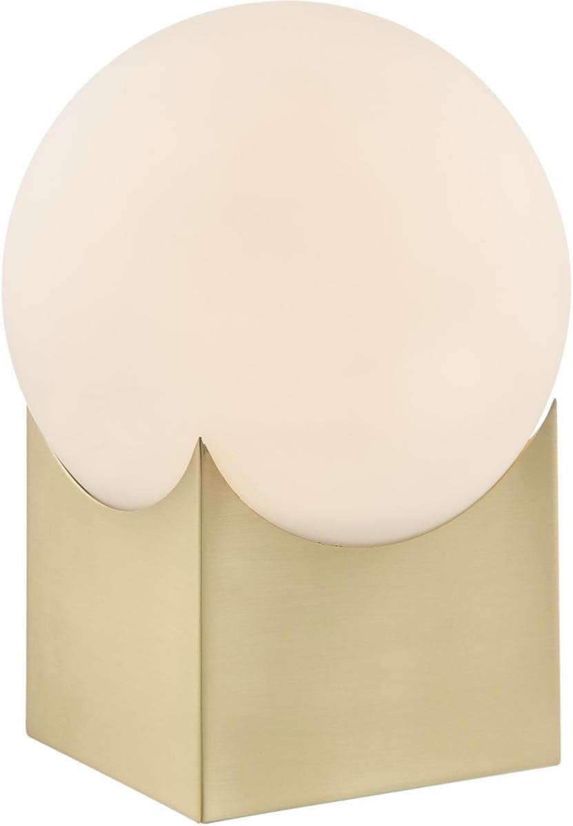 Modern Gold Frosted White Orb Accent Table Lamp