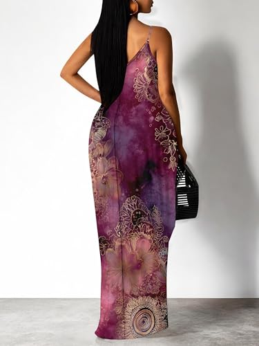 Image of SUZONANA Women Plus Size Summer Maxi Dress Spaghetti Strap Loose Sundress