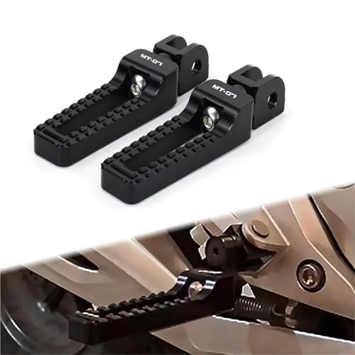 Pédale repose-pieds moto pour Yamaha MT-07 remplace pièce usée ou glissante Nero