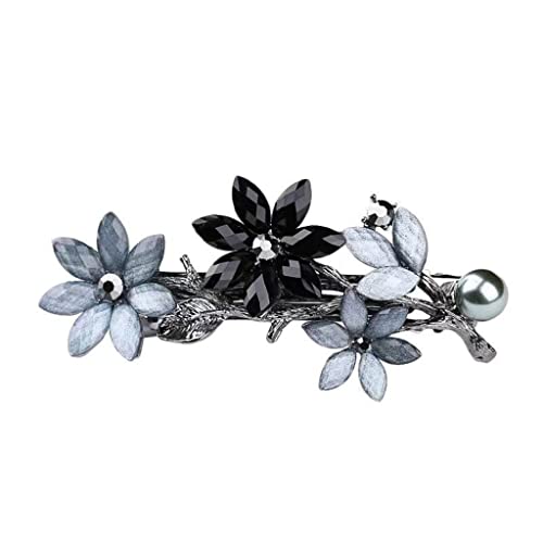 Retro Hairpin Female Medium Horizontal Clip Top Spring Headgear Adult(D)