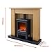 Warmlite WL45043 Cambridge Fireplace Stove Suite with Two Heat Settings and Realistic...