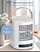 BALKO Portable Air Conditioners, 3-IN-1 Mini Air Conditioner w/ 3-Level Humidify & 3 Speeds,Top Refill Tank for 8-Hour Cooling,7-Color Night Light Evaporative Air Cooler for Small Room Bedroom Desktop