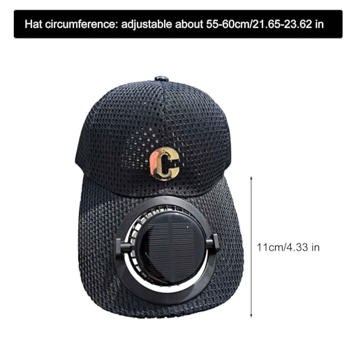 Chapeau de soleil avec ventilateur solaire contre la chaleur lors de vos courses à pied