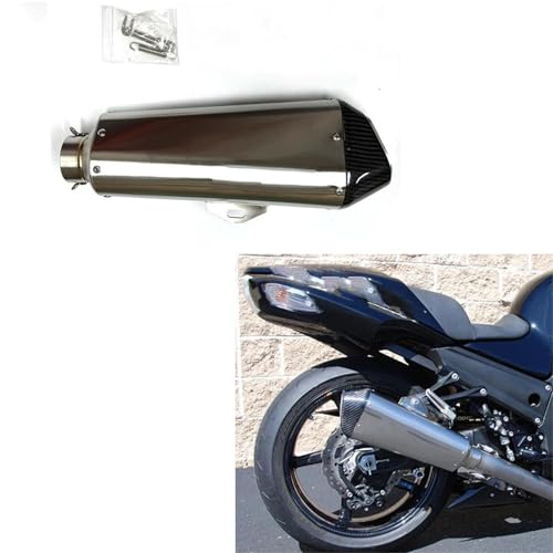 Motorrad-Auspuff Für Kawasaki ZX14R ZX 14R Für BMW S1000RR S 1000RR S1000 RR Motorrad-Auspuffschalldämpfer Carbonfaser