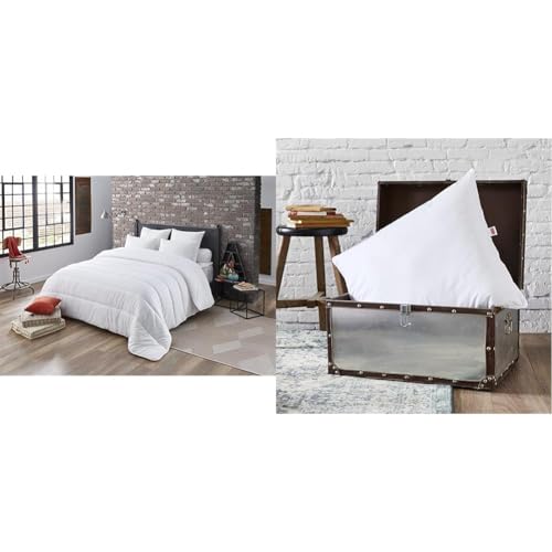 DODO | Couette Tempérée Anti-acariens 220x240 | pour lit 2 Personnes & | Lot de 2 Oreillers 60x60 | Confort Médium | Oreiller Synthétique TAÏGA | Toucher Ultra Doux et Respirante