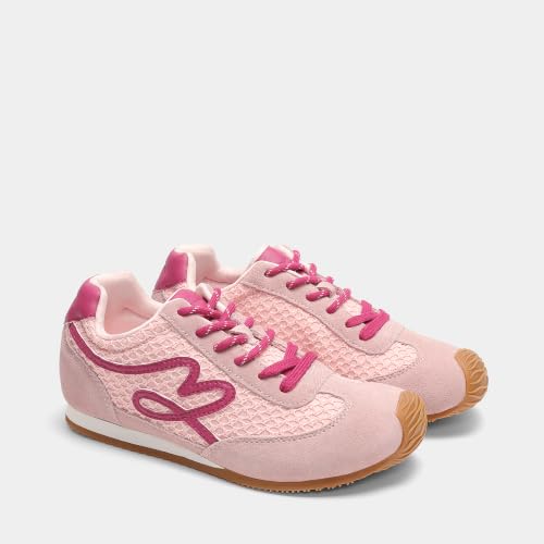DREAM PAIRS Women's Retro Tennis Fashion Sneakers,Pink,11 - image 6