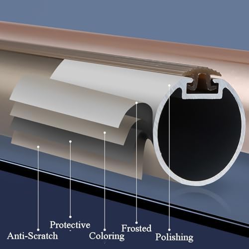 Adjustable 28mm Thin Metal Curtain Rod (70-600cm) - Blue Room Divider with Brackets, Perfect for Doors, Eyelet Curtains, Stylish Home Decor & Functional Space Solutions