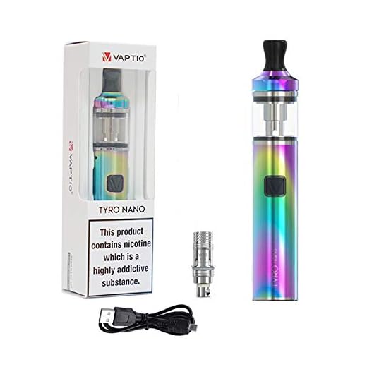 VAPTIO TYRO NANO KIT 30W Todo en uno Vape Pen Cigarrillo electrónico Vape Starter Kit No E Liquid No Nicotine (Arcoíris)