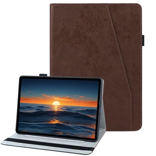 laddutoi Funda para Samsung Galaxy Tab S5e 10.5 2019 (SM-T720/T725), Carcasa Protectora Ranuras para Tarjetas, Soporte Plegable y Cubierta de Cuero PU, Tipo Folio Cover Funda Galaxy Tab S5e, Marrón